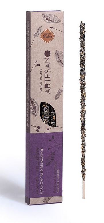 Räucherstäbchen Sagrada Madre ARTESANO Lavendel Palo Santo 5 Stäbe 23cm à 1h