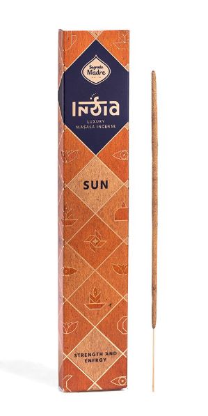 Räucherstäbchen Sagrada Madre INDIA MASALA SUN 12 Stäbe à 40Min Nag Champa-Weisser Salbei