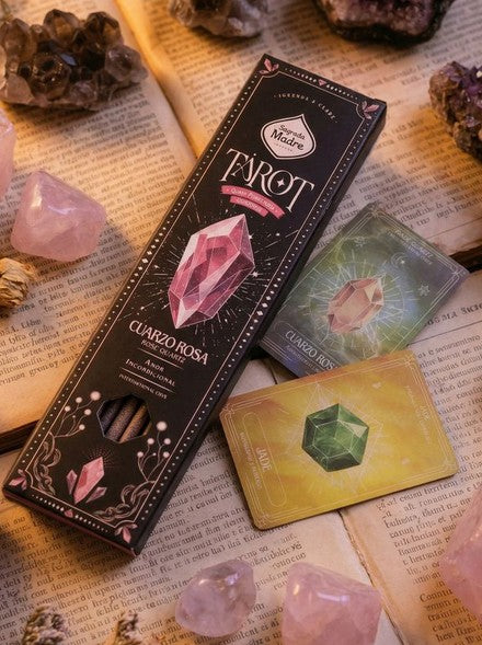 Räucherstäbchen Sagrada Madre TAROT Gems Rosenquarz Wildrose 6 Stäbe 1h