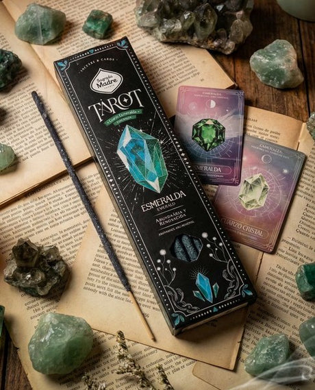 Räucherstäbchen Sagrada Madre TAROT Gems Smaragd Zitrone-Lavendel 6 Stäbe 1h