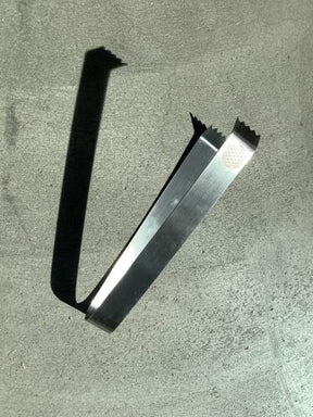 Räucherzange Edelstahl gebürstet 17.5cm mit Blume des Lebensgravour INDIEN