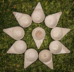 Räucherzubehör Sagrada Madre Schale tropfenform 17.3x10.5x3cm Zement