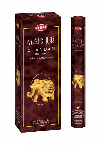 Räucherstäbchen HEM 6eckig 20sticks MADHUR CHANDAN