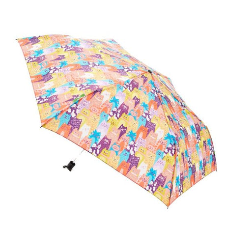 Regenschirm ECO CHIC Taschenschirm Katzen Bunt 96cm Kunststoff 100% recycelt