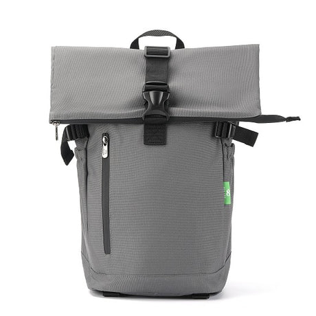 Rucksack ECO CHIC Roll Top Dunkelgrau 44x26x17cm 15kg Tragkraft Kunststoff 100% recycelt