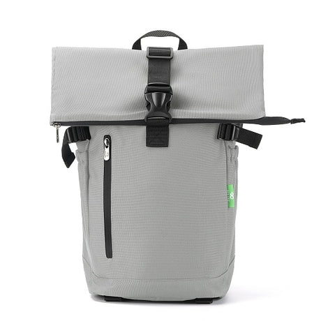 Rucksack ECO CHIC Roll Top Hellgrau 44x26x17cm 15kg Tragkraft Kunststoff 100% recycelt