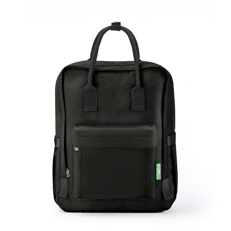 Rucksack ECO CHIC Top Handle Schwarz 40x26x17cm 15kg Tragkraft Kunststoff 100% recycelt