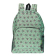 Rucksack ECO CHIC faltbar Affen Grün 27x43x16cm 100% recycelter Kunststoff