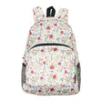 Rucksack ECO CHIC faltbar Blüten Beige 27x43x16cm Kunststoff 100% recycelt