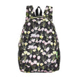 Rucksack ECO CHIC faltbar Krokusse Schwarz 27x43x16cm Kunststoff 100% recycelt