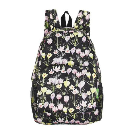 Rucksack ECO CHIC faltbar Krokusse Schwarz 27x43x16cm Kunststoff 100% recycelt