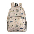 Rucksack ECO CHIC faltbar Schaf-Vielfalt Beige 27x43x16cm 100% recycelter Kunststoff