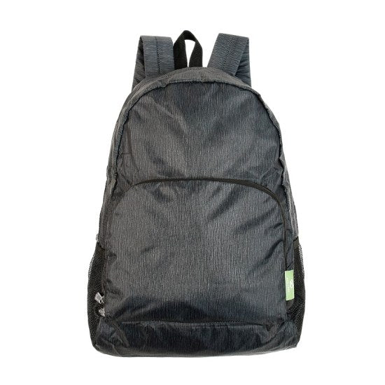 Rucksack ECO CHIC faltbar Uni Schwarz 27x43x16cm Kunststoff 100% recycelt