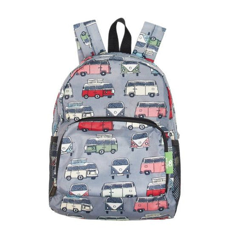 Rucksack Mini ECO CHIC faltbar Autos Grau 29x22x14cm Kunststoff 100% recycelt