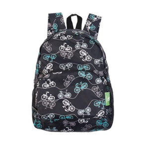 Rucksack Mini ECO CHIC faltbar Velos Schwarz 29x22x14cm Kunststoff 100% recycelt