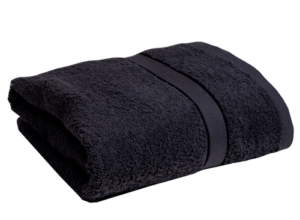 Saunatuch / Badetuch XXL Smooth Frottierwäsche 100x200cm 500gsm Schwarz