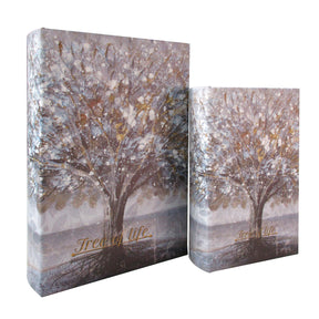 Schatulle in Buchform Baum 2er Set
