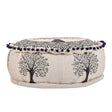 Sitzkissen Pouf Baum des Lebens Blau 46x20cm