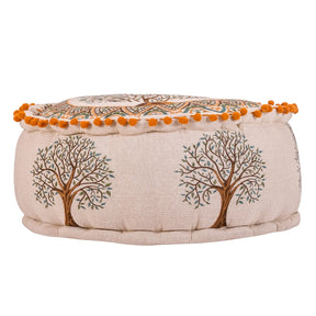 Sitzkissen Pouf Baum des Lebens Grün 46x20cm