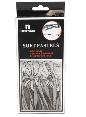 Stifte Pastellkreiden 12er Set verschiedene Graustufen 6cm