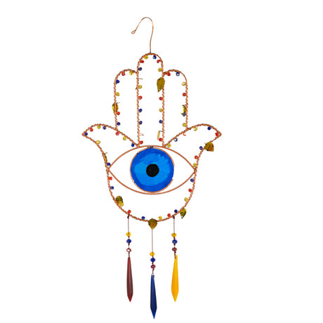 Suncatcher Fatimas Hand mit bunten Perlen 42cm