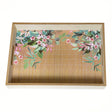 Tablett Bambus klein, Blumenmuster 35x25x5 cm