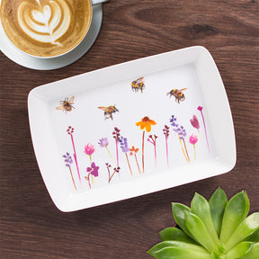 Tablett klein (Bienen und Blumen)