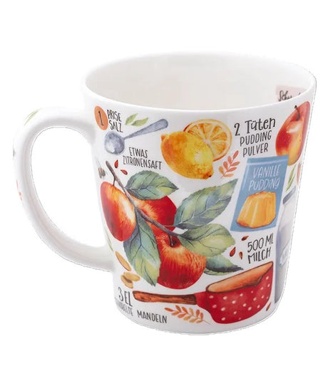 Tasse "Apfelkuchen" (500 ml) aus feinem Porzellan