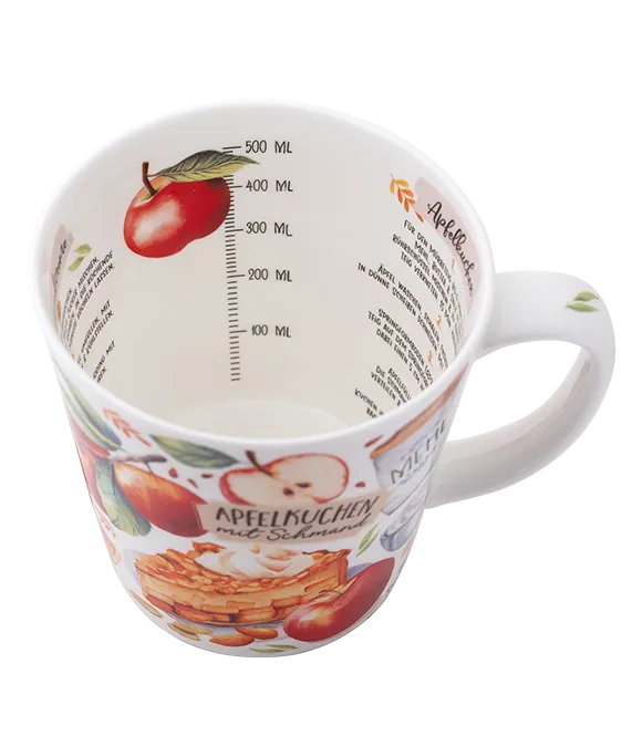 Tasse "Apfelkuchen" (500 ml) aus feinem Porzellan