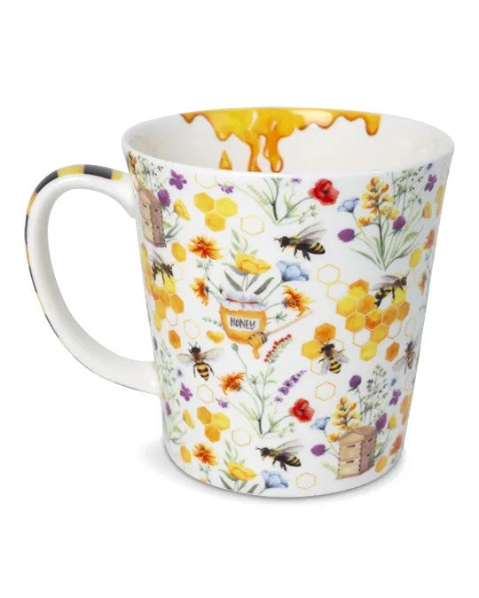 Tasse "Bienenliebe" (500 ml) aus feinem Porzellan