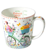 Tasse "Dackel & Fahrrad" (500 ml) aus feinem Porzellan