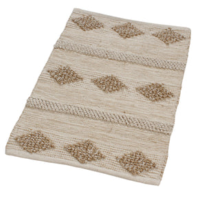 Teppich Beige mit Rautenmuster 55x85cm