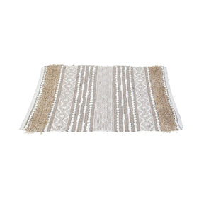 Teppich Braun/Weiss gemustert 55x85 cm
