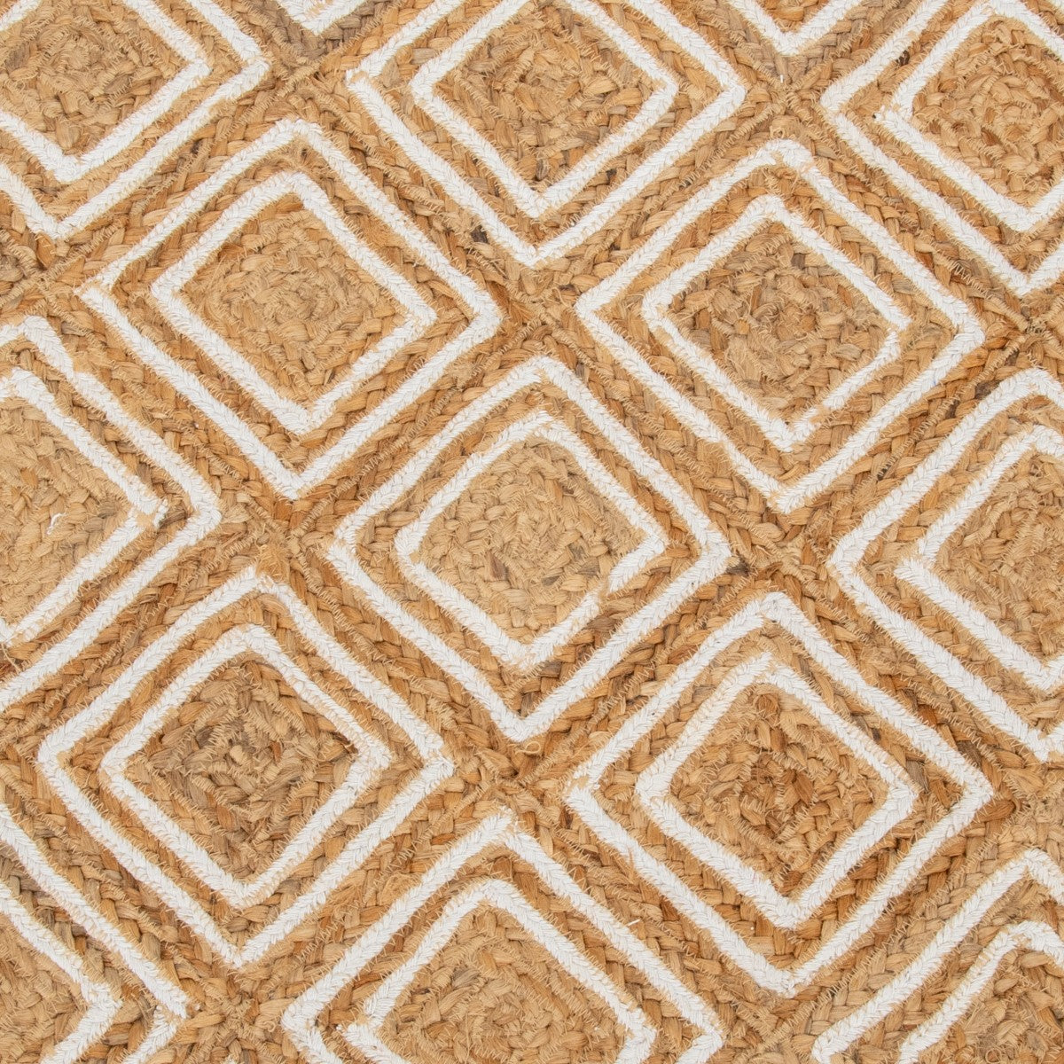 Teppich mit weissem Rautenmuster 70x180cm