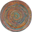 Teppich rund mit bunten Fäden 120cm