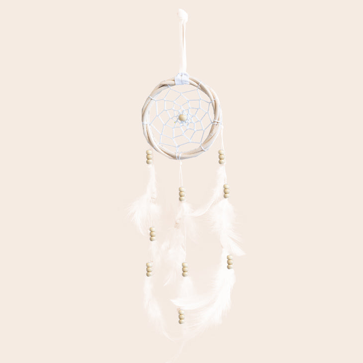 Traumfänger weiss 8x33.5cm Rattan