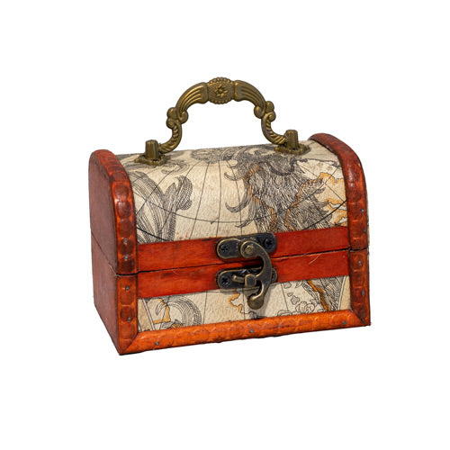 Truhe 11.5x8x8cm Holz/Karte