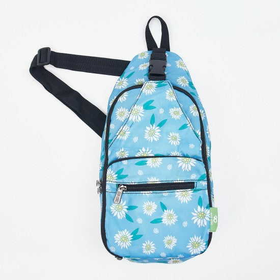 Umhängetasche ECO CHIC faltbar Edelweiss Blau 8x38x10cm Kunststoff 100% recycelt