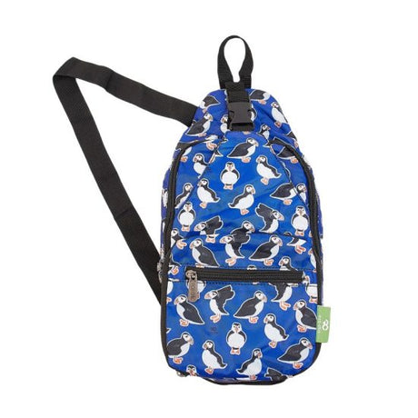 Umhängetasche ECO CHIC faltbar Papageientaucher Blau 18x38x10cm Kunststoff 100% recycelt