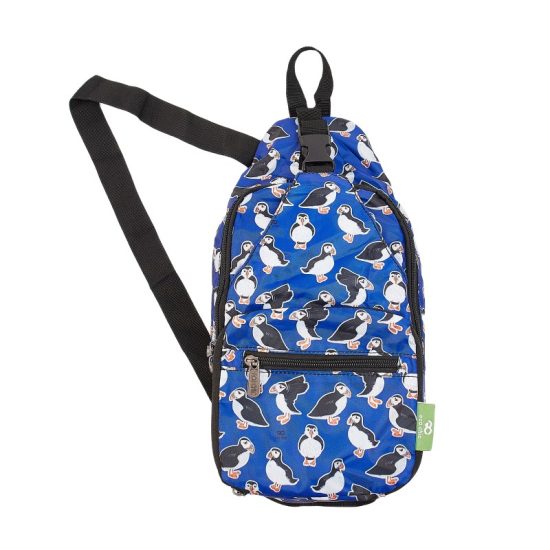 Umhängetasche ECO CHIC faltbar Papageientaucher Blau 18x38x10cm Kunststoff 100% recycelt