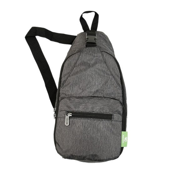 Umhängetasche ECO CHIC faltbar Uni Grau 18x38x10cm Kunststoff 100% recycelt