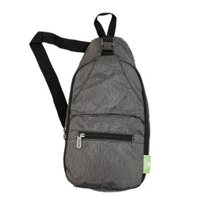 Umhängetasche ECO CHIC faltbar Uni Grau 18x38x10cm Kunststoff 100% recycelt