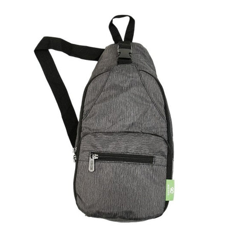 Umhängetasche ECO CHIC faltbar Uni Grau 18x38x10cm Kunststoff 100% recycelt
