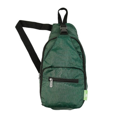Umhängetasche ECO CHIC faltbar Uni Grün 18x38x10cm Kunststoff 100% recycelt