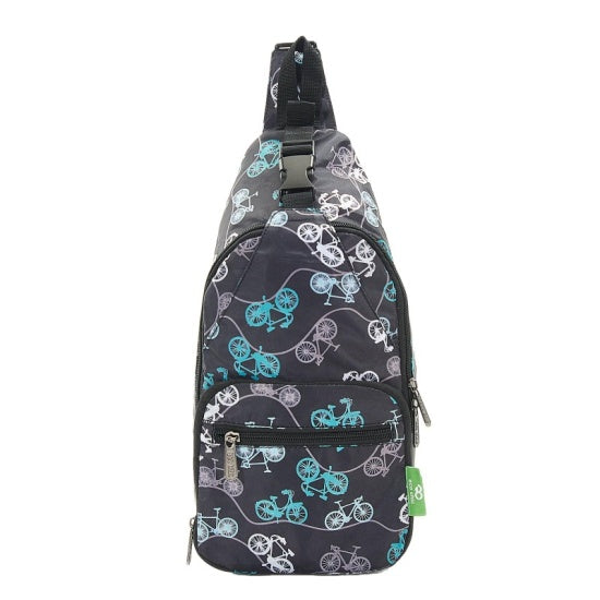 Umhängetasche ECO CHIC faltbar Velos Schwarz 18x38x10cm Kunststoff 100% recycelt