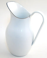 Wasserkanne Emaille H 26cm 2.5 Liter weiss