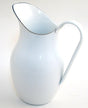 Wasserkanne Emaille H 26cm 2.5 Liter weiss