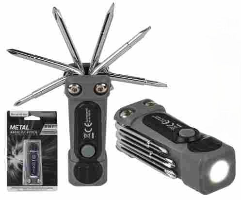 Werkzeug Multitool mit 8 Funktionen 3.5x8cm Edelstahl 