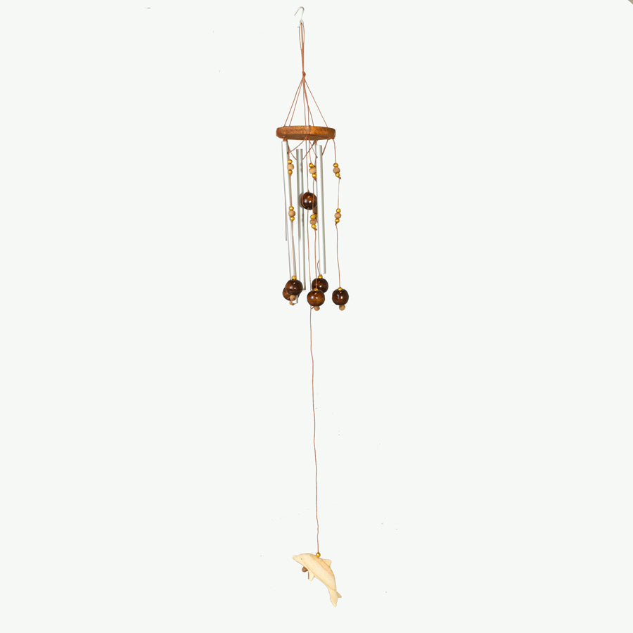 Windspiel 70cm Holz und Aluminium, BALI