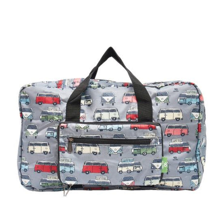 Wochenend-Reisetasche ECO CHIC faltbar Auto Grau 29x50x20cm 100% Kunststoff recycelt